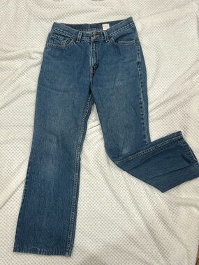 Levi's Women's Straight Leg Jeans in Dark Blue Denim